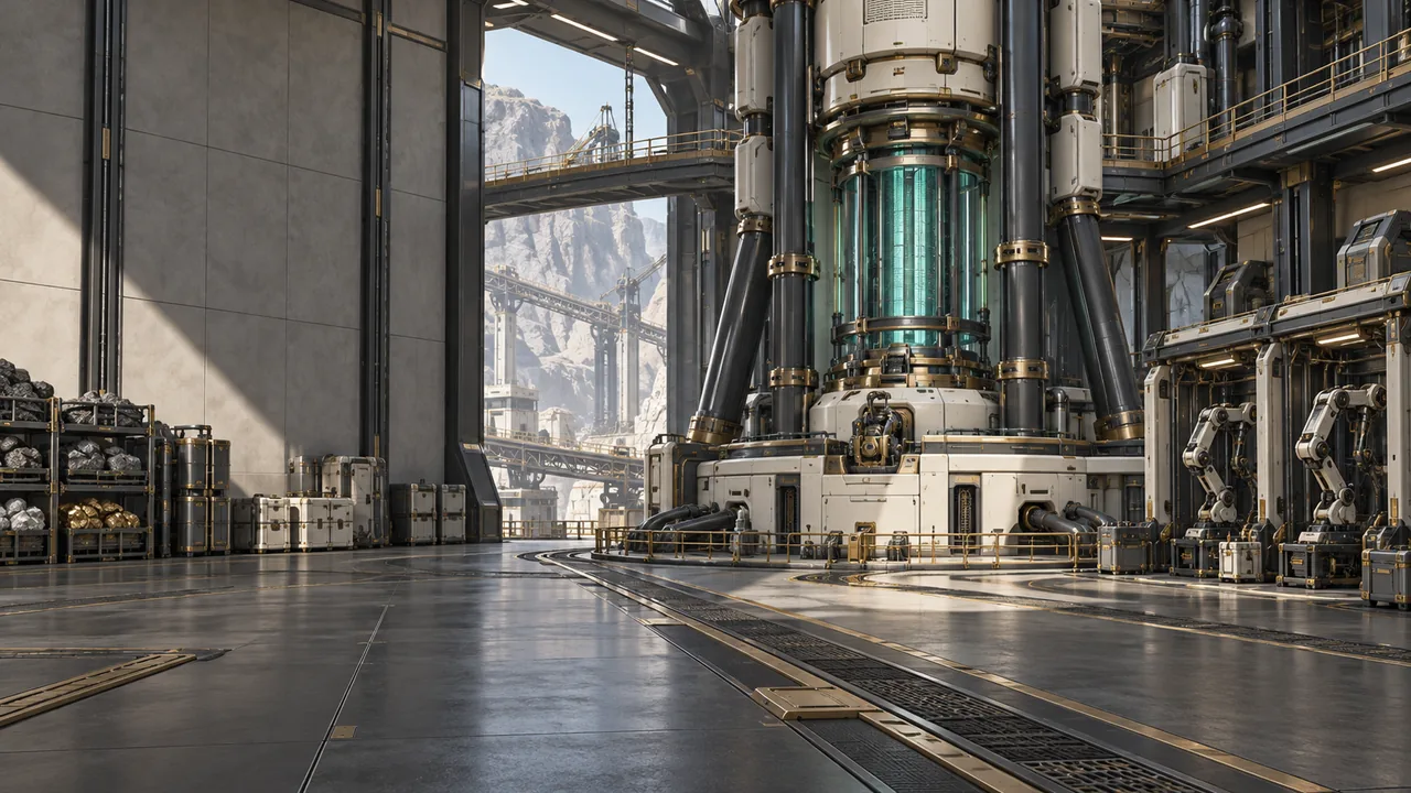 The Star Furnace in Asterforge's industrial mining hall